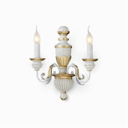 Ideal Lux Firenze AP2 Or, Blanc Adapté à une utilisation à l'intérieur E14