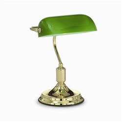 Ideal Lux LAWYER TL1 lampe de table E27 Incandescent Laiton, Vert
