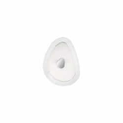 Cadre en métal blanc émaillé. Diffuser avec verre transparent écranné en blanc. Verre fixe élément central en métal chromé. L ...