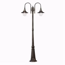 Ideal Lux CIMA PT2, Éclairage de plancher extérieur, Noir, Or, Acrylique, Aluminium, IP44, Jardin, I