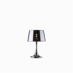 Ideal Lux LONDON TL1 BIG, Chrome, Métal, PVC, Chambre à coucher, Chambre d'enfant, Salle à manger, Salon, IP20, E27, 1 ampoul ...