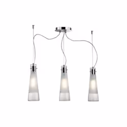 Ideal Lux KUKY CLEAR SP3, 3 ampoule(s), E27, IP20, Chrome, Transparent