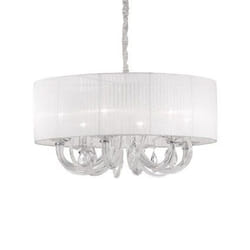 Ideal Lux SWAN SP6 éclairage de plafond Blanc E14