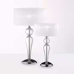 Ideal Lux DUCHESSA TL1 SMALL lampe de table E27 Transparent, Blanc