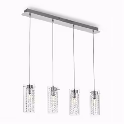 Ideal Lux IGUAZU SP4, 4 ampoule(s), E14, IP20, Chrome, Transparent
