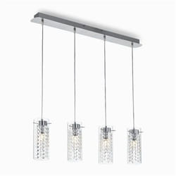 Ideal Lux IGUAZU SP4 éclairage de plafond Chrome, Transparent E14