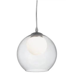 Ideal Lux Nemo Clear SP1 D20 éclairage en suspension Support flexible E27 40 W Halogène Transparent