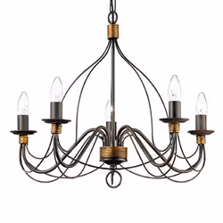 Ideal Lux CORTE SP5, 5 ampoule(s), E14, IP20, Marron