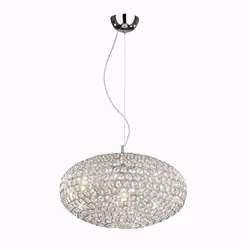 Ideal Lux Orion SP6, Surface, Chrome, Chrome, Métal, Verre, Chambre à coucher, Salle à manger, Salon, IP20