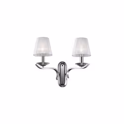 Ideal Lux PEGASO AP2, Surface, 2 ampoule(s), E14, IP20, Chrome, Blanc