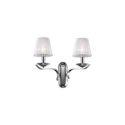 Ideal Lux PEGASO AP2 Chrome, Blanc Adapté à une utilisation à l'intérieur E14
