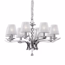 Ideal Lux PEGASO SP8, 8 ampoule(s), E14, IP20, Chrome, Blanc