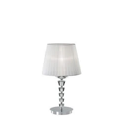 Ideal Lux PEGASO TL1 BIG lampe de table E27 Chrome, Blanc