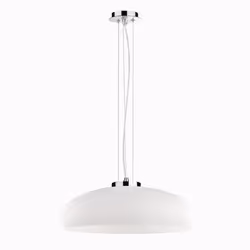 Ideal Lux ARIA SP1 D50, Surface, Chrome, Blanc, Blanc, Verre, Métal, Verre, Salle à manger