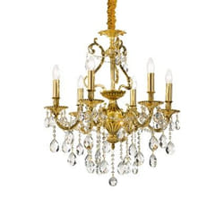 Ideal Lux GIOCONDA SP8 éclairage de plafond Or E14