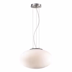 Ideal Lux Candy SP1 D40, Surface, Blanc, Blanc, Métal, Nickel, Verre, Chambre à coucher, Chambre d'enfant, Cuisine, Salon