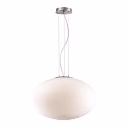 Ideal Lux Candy SP1 D50, Surface, Blanc, Blanc, Métal, Nickel, Verre, Chambre à coucher, Salle à manger, Cuisine, Buanderie,  ...