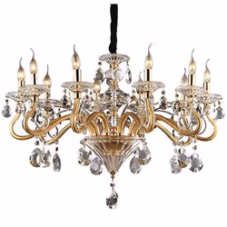 Ideal Lux Negresco SP10, Surface, Or, Transparent, Verre, Métal, Salle à manger, Salon, IP20, 10 ampoule(s)