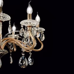 Ideal Lux Negresco SP10 éclairage en suspension Surface E14 Or, Transparent