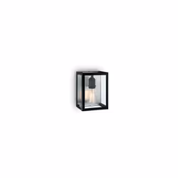 Cadre en métal avec finition noir mat. Diffuser avec des plaques de verre transparentes. L 170 x H 230 x P 130 mm max 1 x 60W ...