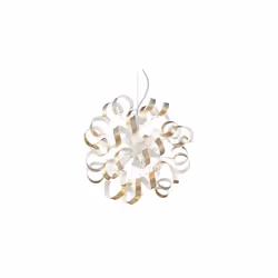 Cadre en métal peint en blanc. Éléments décoratifs en métal de forme artificielle et peints à la main avec or ou argent Ø 530 ...