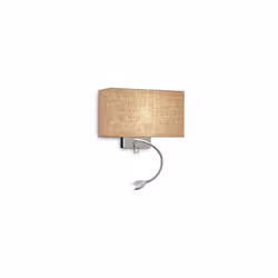 Double lampe : intérieur, extérieur. Forme recouverte de tissu et fermée sur et sous verre glacé. Corps de lumière externe en ...