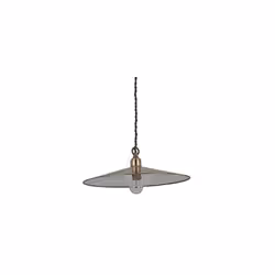 Montage, diffuseur et couvercle en métal disponible avec finition marron ou cuivre. Câble électrique recouvert de tissu et ti ...