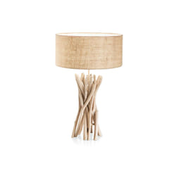 Ideal Lux Driftwood tl1 lampe de table E27 60 W Bois