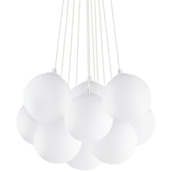 Mapa Bianco - Petite suspension à 11 ampoules, blanc, E14 - Ideal Lux