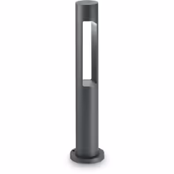 Corps léger en aluminium tourné fini vernis mat, disponible en anthracite gris ou brun. Diffuseur en verre trempé. Ø 13,5 x H ...