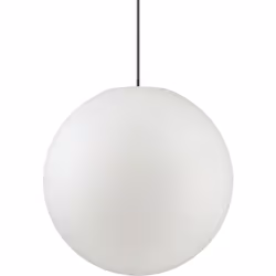 Suspension avec diffuseur en plastique opal. Base lampe suspension aluminium. Câble électrique en PVC. Ø 40 x H min 64 / max  ...
