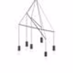 Suspension - IDEAL LUX - POP SP6 NERO - Métal - Noir - 6 x 60W E27