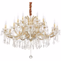 Ideal Lux Napoleon - Luminaire suspendu doré | Finition: Or | Matériel: Verre | Indice de protection IP: IP20 | Hauteur min.  ...