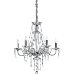 Amadeus - Suspension à 6 ampoules transparentes, E14 - Ideal Lux