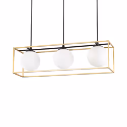 Ideal Lux Lingotto sp3, 3 ampoule(s), E14, IP20, Noir, Or