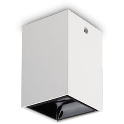 Plafonnier LED décoratif carré monté en surface blanc, 3000K