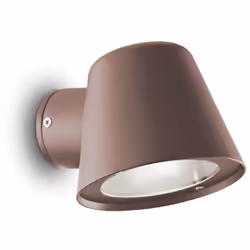 Ideal Lux GAS - Downlight mural extérieur 1 lumière café IP43, GU10 | Finition: Café | Matériau: aluminium | Indice de protec ...