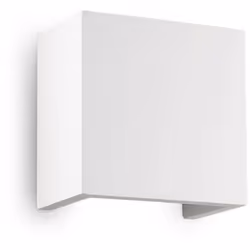 Ideal Lux Flash - Applique Murale 1 Lumière Blanc | Finition: blanc | Matériel: Gypse | Indice de protection IP: IP20 | Haute ...