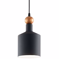 Diffuseur en métal recouvert de poussière avec intérieur blanc. Élément décoratif de boule d'or. Ø 15 x H min 53 / max 228 cm ...