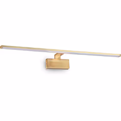 Corps léger en métal brun fini, chrome ou avec peinture en poudre blanche. Diffuseur fixe en matière plastique opale. L 810 x ...