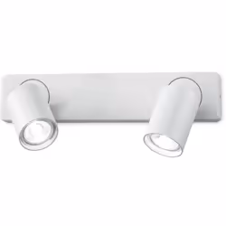 Cadre en aluminium recouvert de poudre blanche ou noire. Diffuseurs réglables en rotation et en inclinaison. L 31.5 x H 12.5  ...