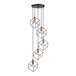 Suspension - Ideal Lux - SP5 - Noir - Métal - E27 - 5 ampoules max 60W