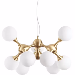 Lampe design moderne avec cadre en métal chromé ou laiton satin. Éléments rotatifs pour un arrangement personnalisé. Diffuseu ...