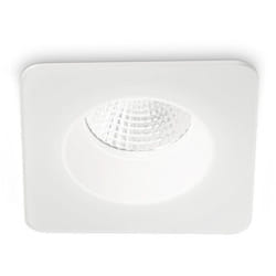 Ideal Lux - Downlight Encastré Carré Blanc IP65, 3000K, 8W