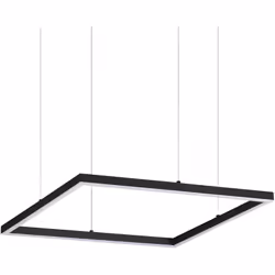 Lampe lampe suspension se compose d'un cadre mince en aluminium blanc mat ou noir peint et diffuseur opal en polycarbonate. C ...