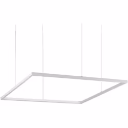 Lampe lampe suspension se compose d'un cadre mince en aluminium blanc mat ou noir peint et diffuseur opal en polycarbonate. C ...