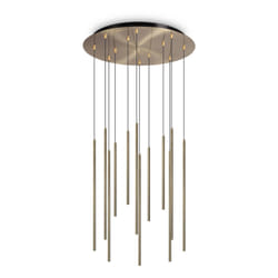 Plafonnier décoratif - Ideal Lux - FILO - 12 grappes de gouttes - Laiton - 3000K
