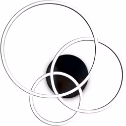 Base et cadre en métal blanc mat ou noir mat. Diffuseurs en plastique couleur opale. Un problème de lumière directe. L 61 x H ...