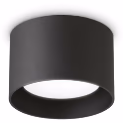 Corps léger et base en aluminium enduit ou plaqué en poudre. Source lumineuse mobile. Couleurs : blanc, noir ou satin. Ø 100  ...