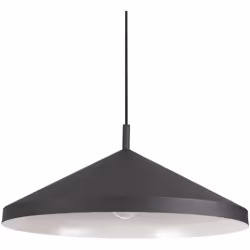 Powder-coated metal and shade. Câble en pvc. Couleurs : blanc ou noir avec intérieur blanc. Ø 500 x H min 420 / max 2170 mm E ...
